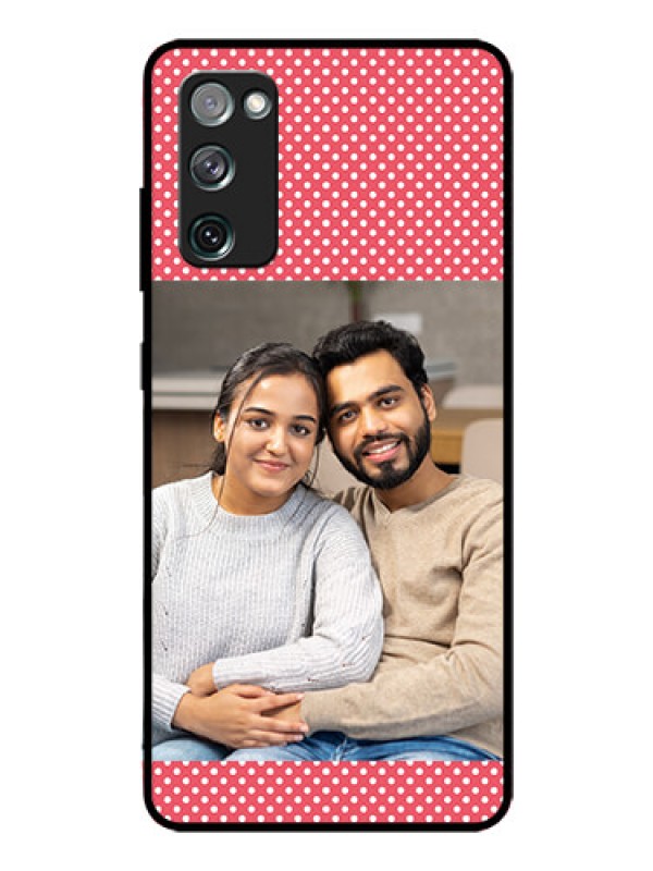 Custom Galaxy S20 FE 5G Custom Glass Phone Case  - White Dotted Design