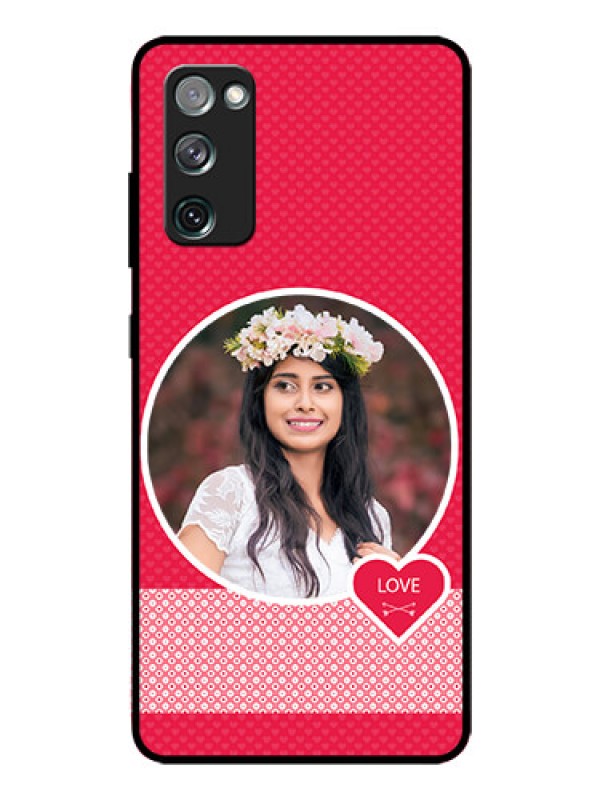 Custom Galaxy S20 FE 5G Personalised Glass Phone Case  - Pink Pattern Design