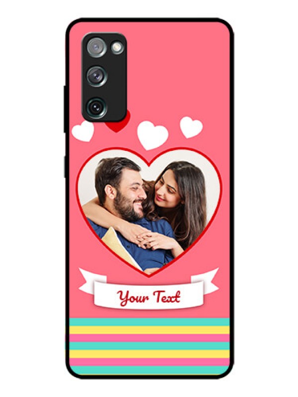 Custom Galaxy S20 FE 5G Photo Printing on Glass Case  - Love Doodle Design