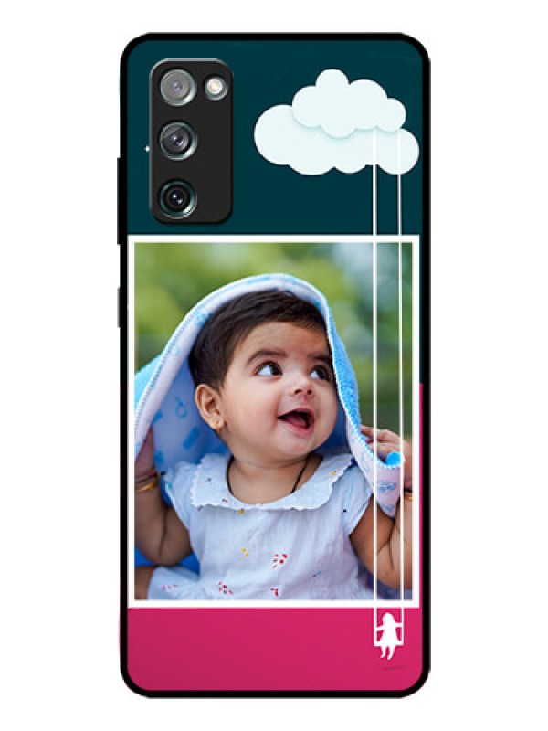 Custom Galaxy S20 FE 5G Custom Glass Phone Case  - Cute Girl with Cloud Design