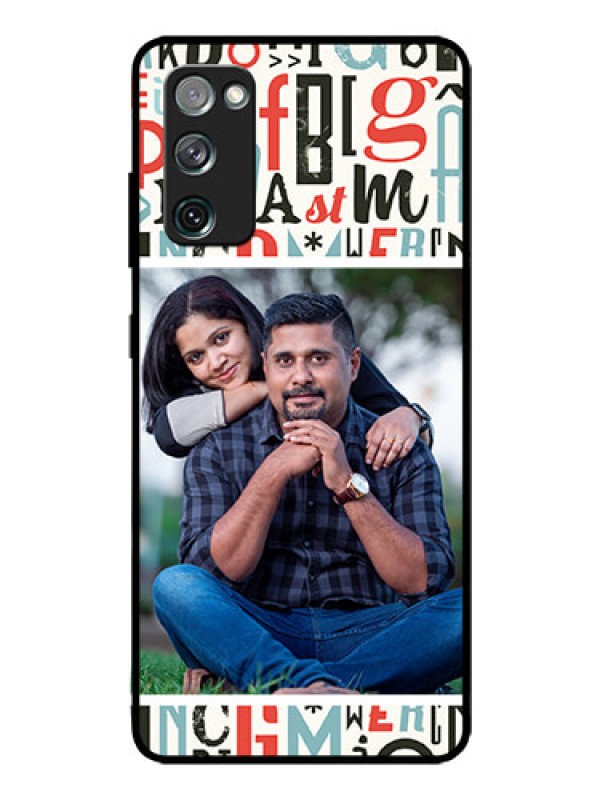Custom Galaxy S20 FE 5G Personalized Glass Phone Case  - Alphabet Design