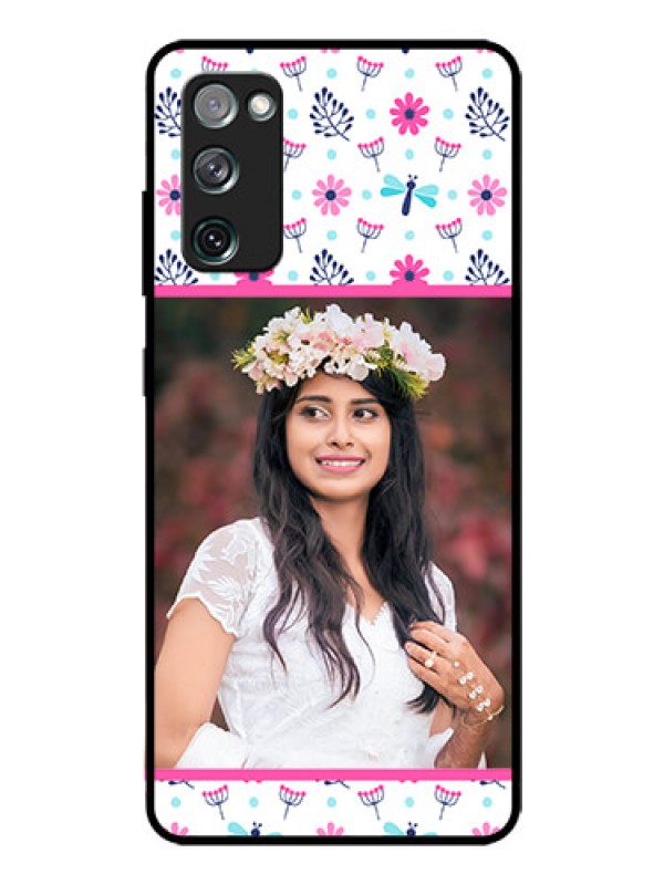 Custom Galaxy S20 FE 5G Photo Printing on Glass Case  - Colorful Flower Design