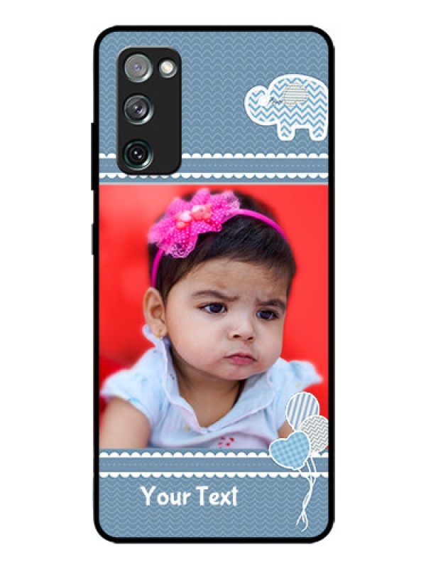 Custom Galaxy S20 FE 5G Photo Printing on Glass Case  - with Kids Pattern Design