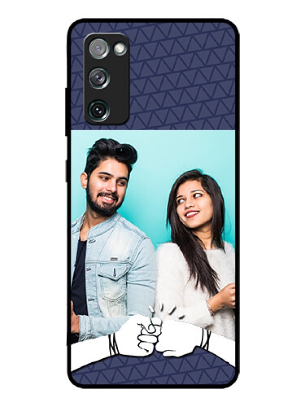 Custom Galaxy S20 FE 5G Photo Printing on Glass Case  - with Best Friends Design  