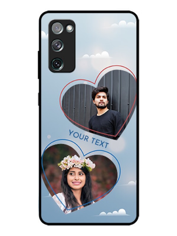 Custom Galaxy S20 FE 5G Custom Glass Mobile Case  - Blue Color Couple Design 