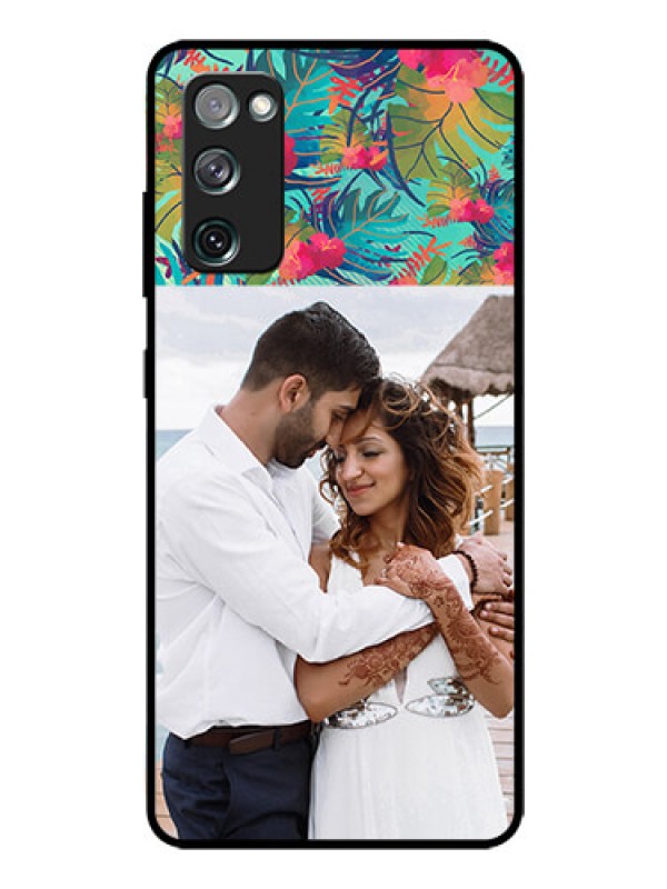 Custom Galaxy S20 FE 5G Photo Printing on Glass Case  - Watercolor Floral Design