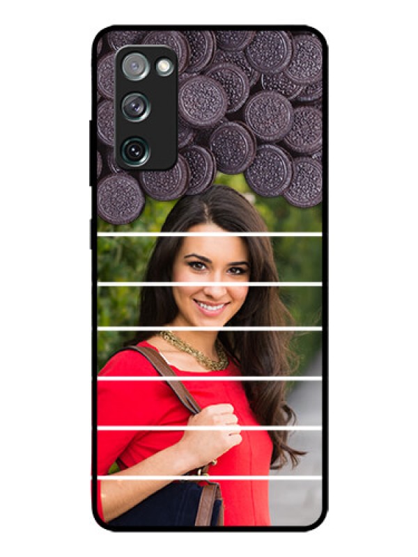 Custom Galaxy S20 FE 5G Custom Glass Phone Case  - with Oreo Biscuit Design