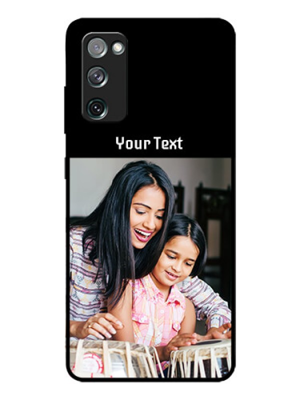 Custom Galaxy S20 FE 5G Photo with Name on Glass Phone Case