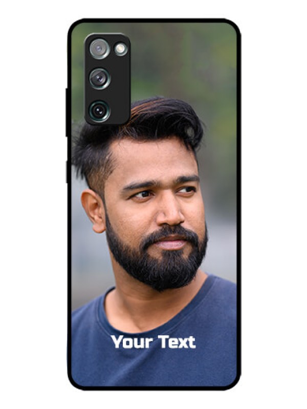 Custom Galaxy S20 FE 5G Glass Mobile Cover: Photo with Text