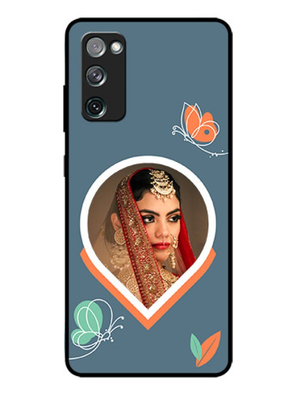 Custom Galaxy S20 Fe 5G Custom Glass Mobile Case - Droplet Butterflies Design