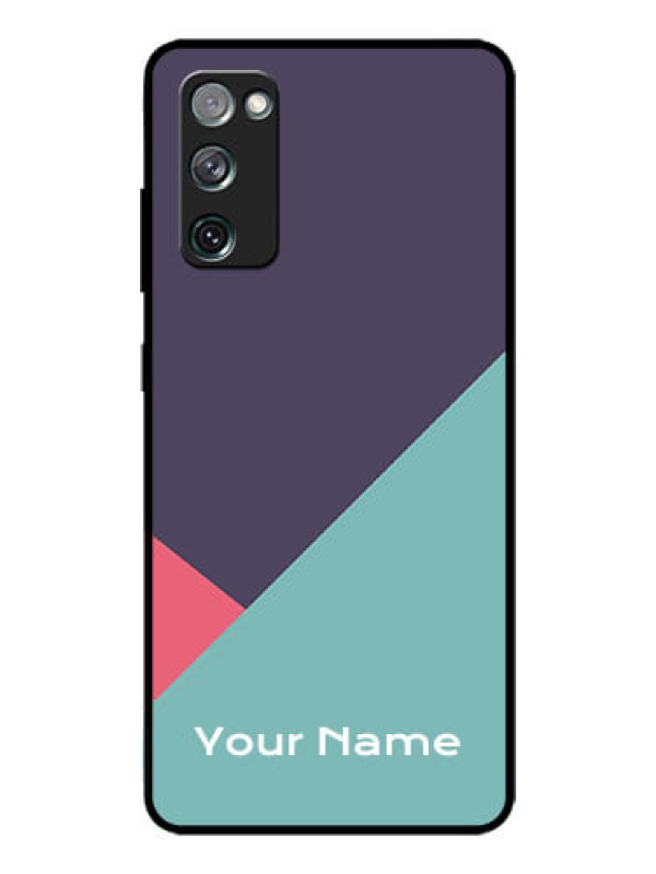 Custom Galaxy S20 Fe 5G Custom Glass Mobile Case - Tri Color abstract Design