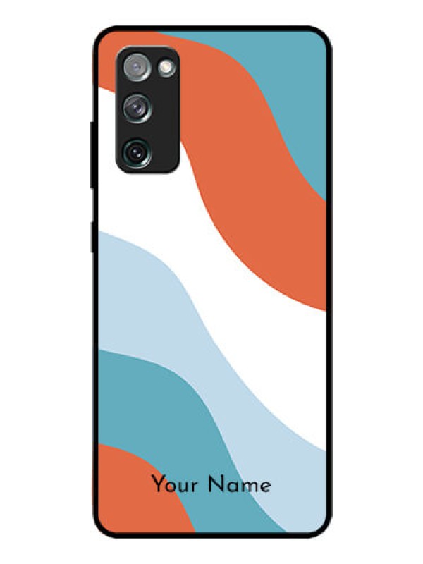 Custom Galaxy S20 Fe 5G Custom Glass Mobile Case - coloured Waves Design