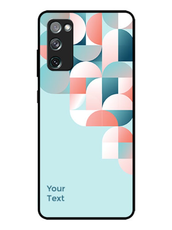 Custom Galaxy S20 Fe 5G Custom Glass Phone Case - Stylish Semi-circle Pattern Design