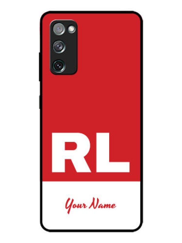 Custom Galaxy S20 Fe 5G Personalized Glass Phone Case - dual tone custom text Design