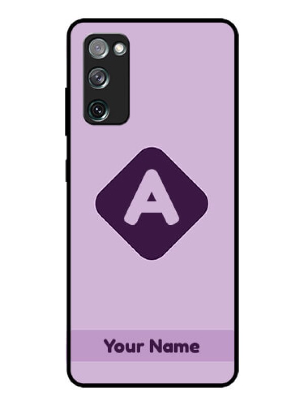 Custom Galaxy S20 Fe 5G Custom Glass Mobile Case - Custom Letter in curved badge Design