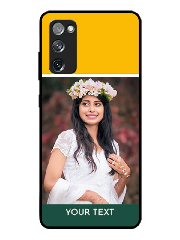 Custom Galaxy S20 Fe Photo Printing on Glass Case  - Love You Design