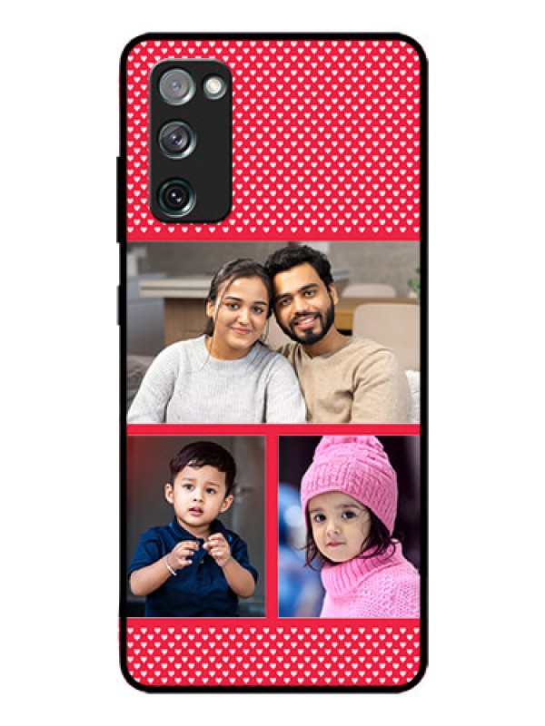 Custom Galaxy S20 Fe Personalized Glass Phone Case  - Bulk Pic Upload Design