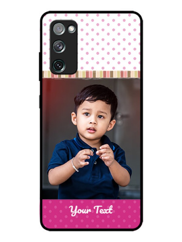 Custom Galaxy S20 Fe Photo Printing on Glass Case  - Cute Girls Cover Design