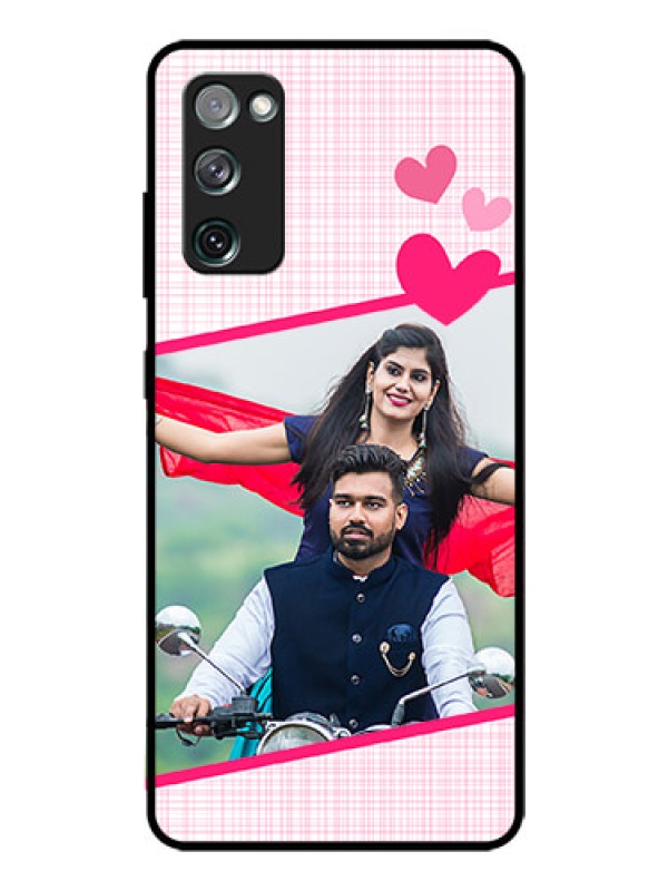 Custom Galaxy S20 Fe Custom Glass Phone Case  - Love Shape Heart Design