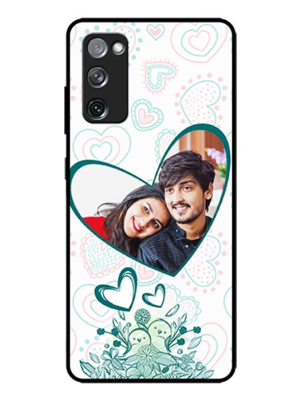 Custom Galaxy S20 Fe Photo Printing on Glass Case  - Premium Couple Design