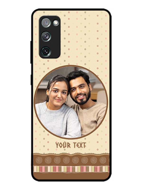 Custom Galaxy S20 Fe Custom Glass Mobile Case  - Brown Dotted Mobile Case Design