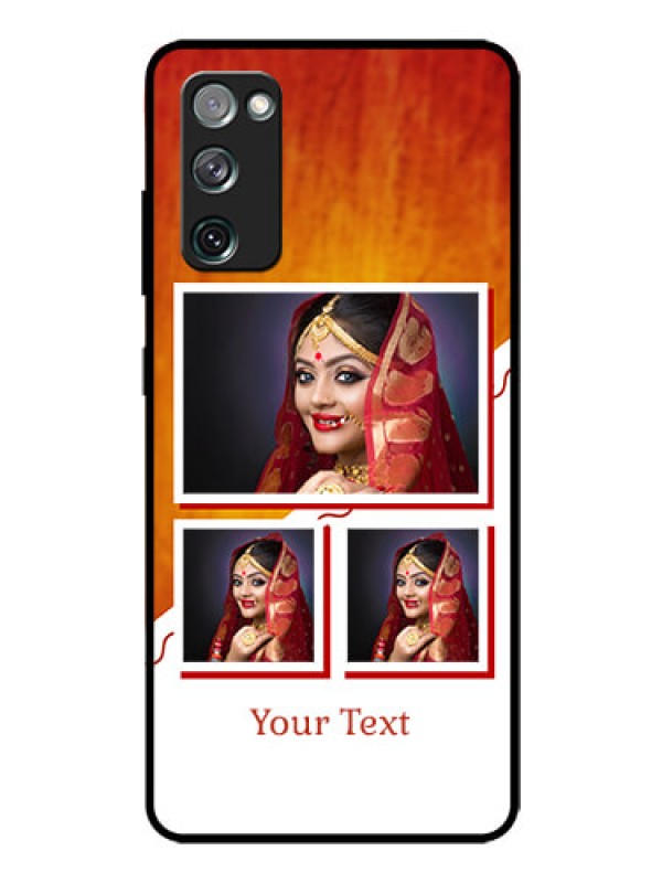 Custom Galaxy S20 Fe Custom Glass Phone Case  - Wedding Memories Design  