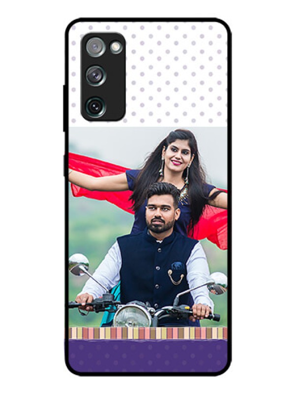 Custom Galaxy S20 Fe Photo Printing on Glass Case  - Cute Family Design