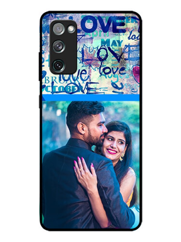 Custom Galaxy S20 Fe Custom Glass Mobile Case  - Colorful Love Design