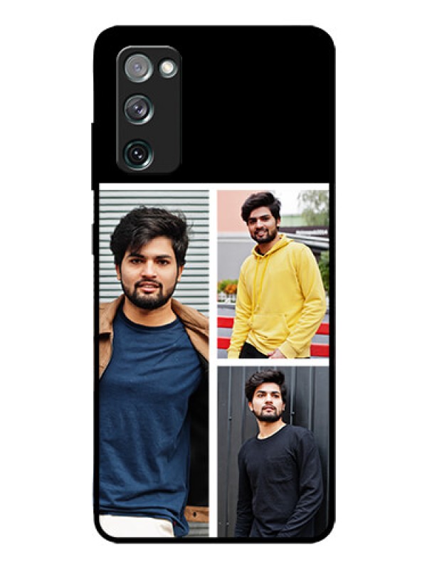 Custom Galaxy S20 Fe Photo Printing on Glass Case  - Upload Multiple Picture Design