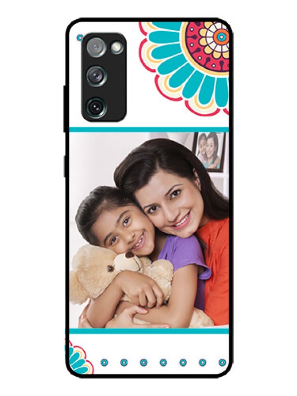 Custom Galaxy S20 Fe Custom Glass Phone Case  - Flower Design
