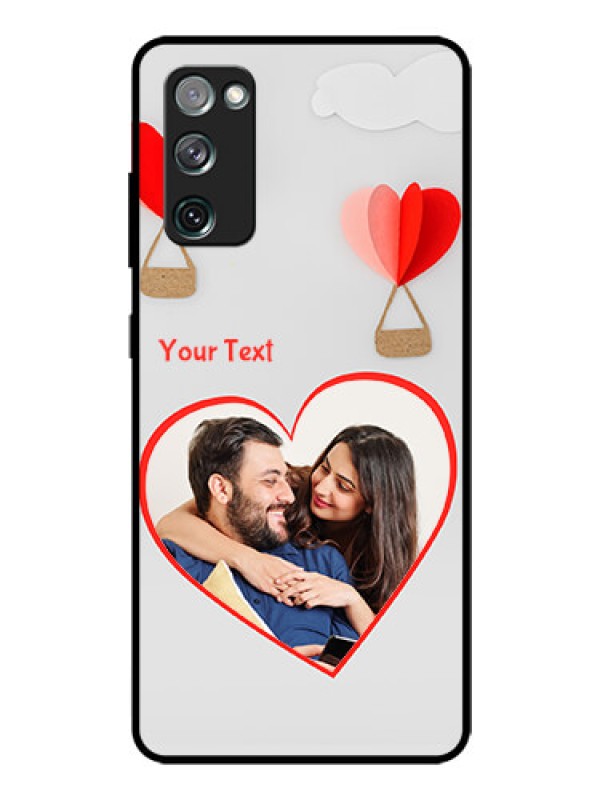 Custom Galaxy S20 Fe Custom Glass Mobile Case  - Parachute Love Design