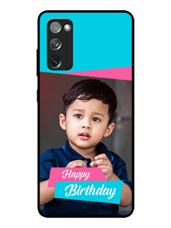 Custom Galaxy S20 Fe Personalized Glass Phone Case  - Image Holder with 2 Color Design