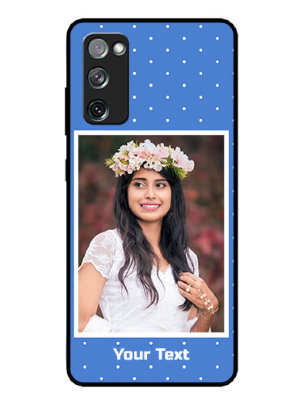 Custom Galaxy S20 Fe Photo Printing on Glass Case  - Polka dots design