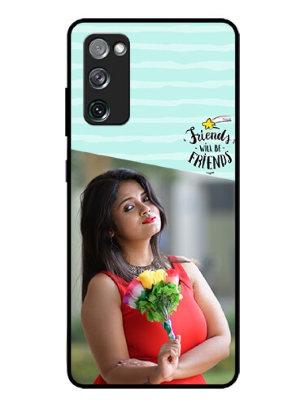 Custom Galaxy S20 Fe Custom Glass Phone Case  - Friends Picture Icon Design