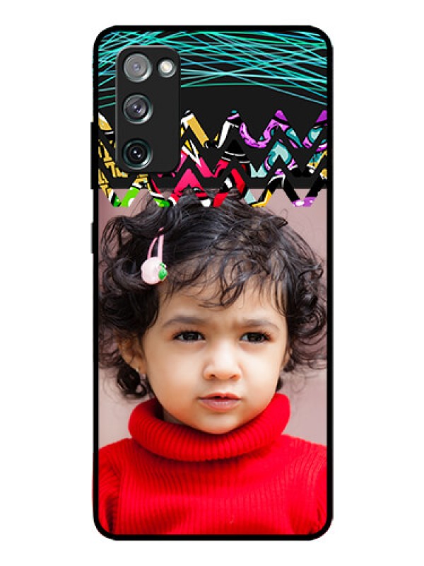 Custom Galaxy S20 Fe Personalized Glass Phone Case  - Neon Abstract Design
