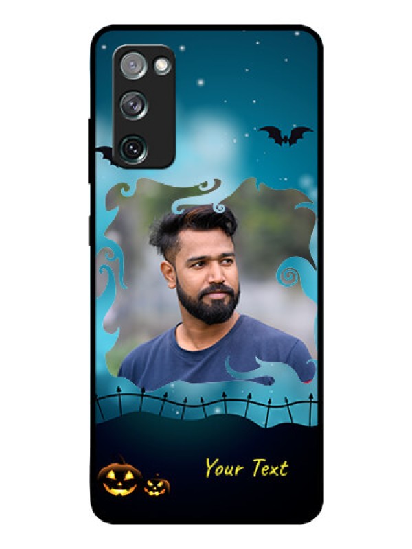 Custom Galaxy S20 Fe Custom Glass Phone Case  - Halloween frame design