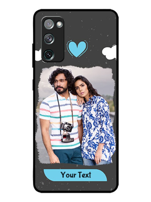 Custom Galaxy S20 Fe Custom Glass Phone Case  - Splashes with love doodles Design
