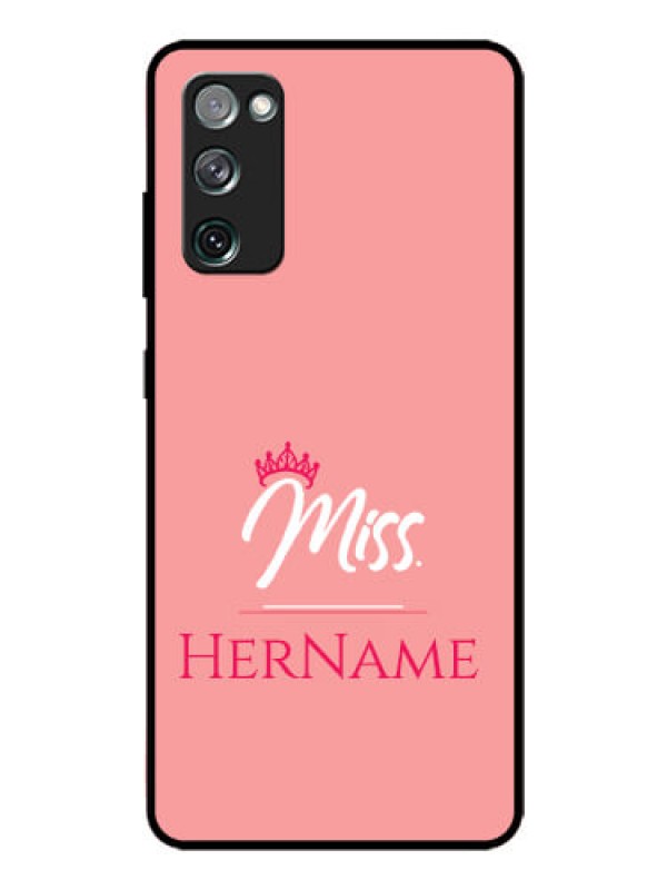 Custom Galaxy S20 Fe Custom Glass Phone Case Mrs with Name