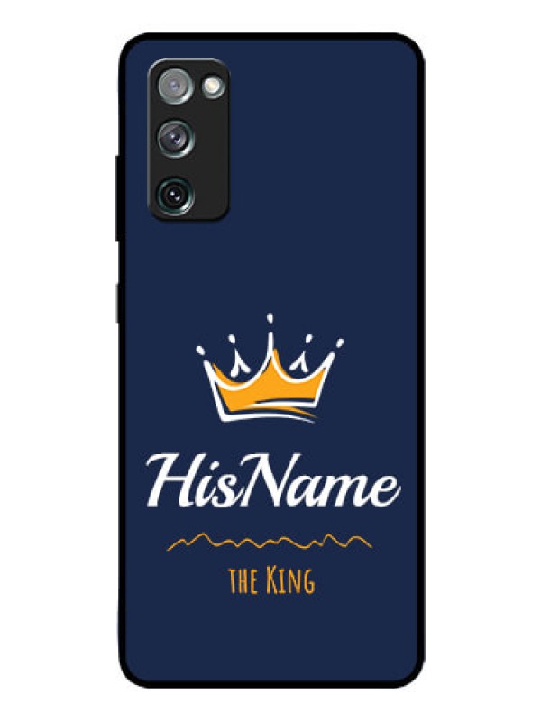 Custom Galaxy S20 Fe Glass Phone Case King with Name