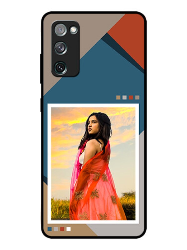 Custom Galaxy S20 FE Personalized Glass Phone Case - Retro color pallet Design