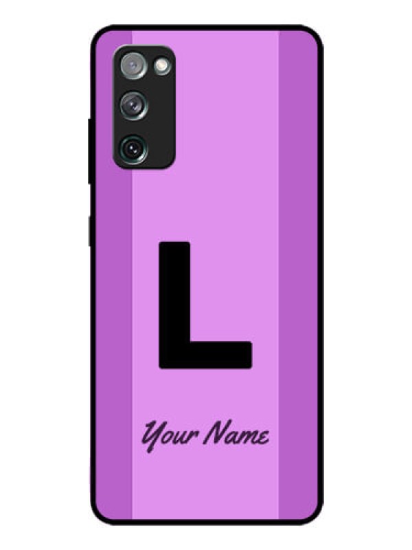 Custom Galaxy S20 FE Custom Glass Phone Case - Tricolor custom text Design