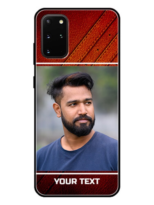 Custom Galaxy S20 Plus Personalized Glass Phone Case  - Leather Phone Case Design