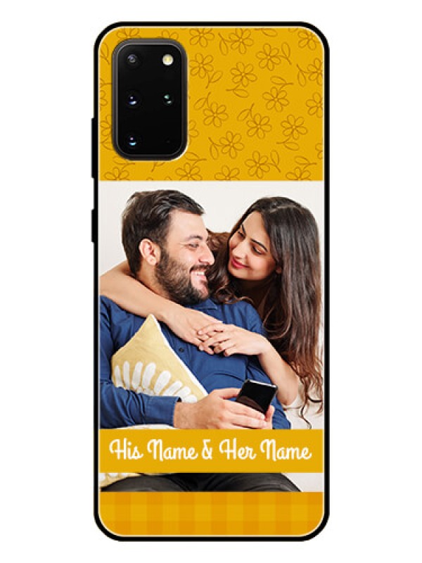 Custom Galaxy S20 Plus Custom Glass Mobile Case  - Yellow Floral Design