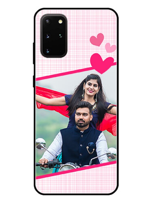 Custom Galaxy S20 Plus Custom Glass Phone Case  - Love Shape Heart Design
