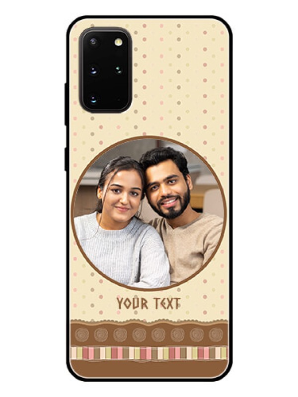 Custom Galaxy S20 Plus Custom Glass Mobile Case  - Brown Dotted Mobile Case Design