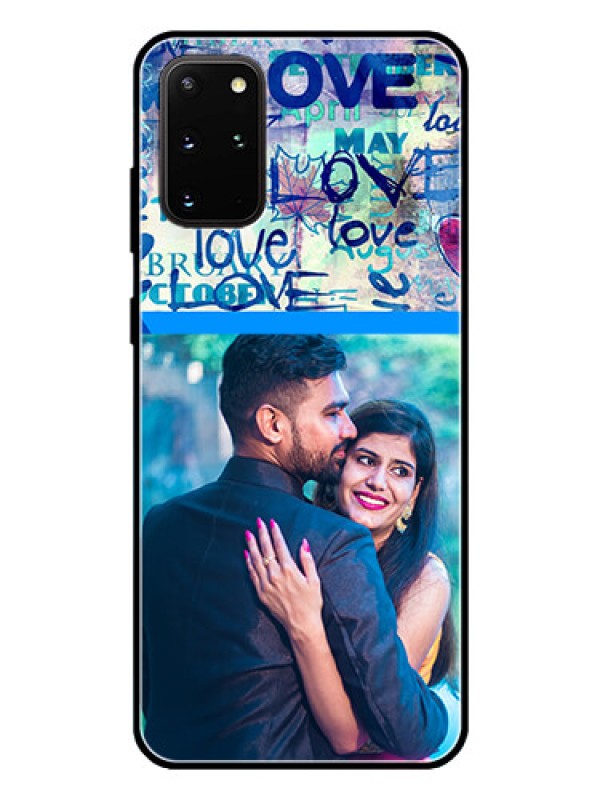 Custom Galaxy S20 Plus Custom Glass Mobile Case  - Colorful Love Design