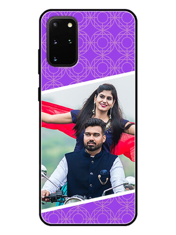 Custom Galaxy S20 Plus Custom Glass Phone Case  - Violet Pattern Design