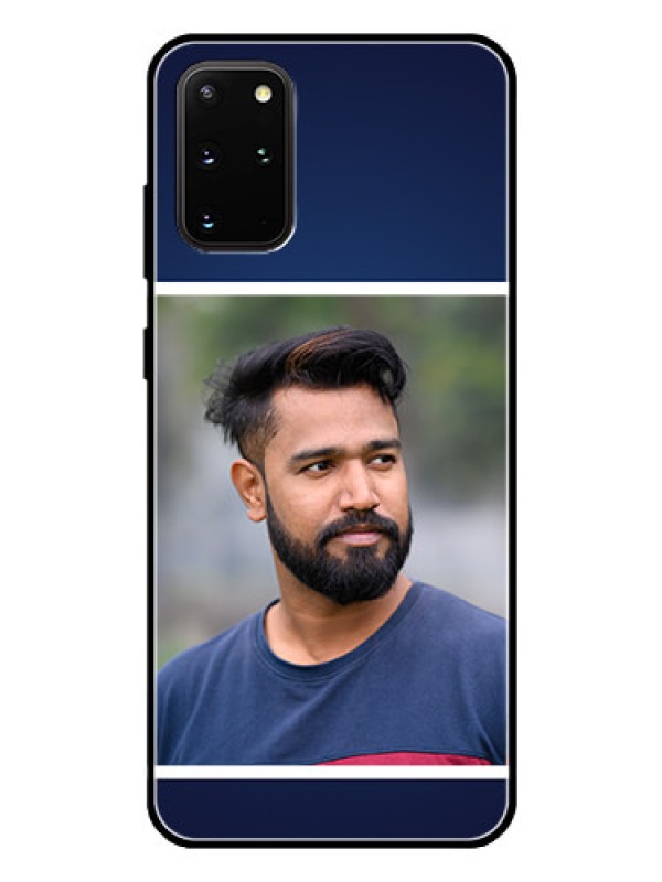 Custom Galaxy S20 Plus Personalized Glass Phone Case  - Simple Royal Blue Design