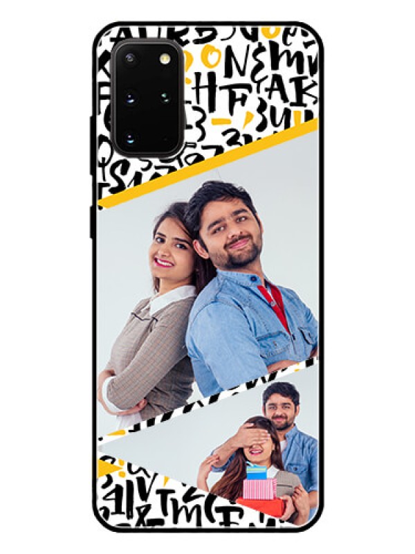 Custom Galaxy S20 Plus Custom Glass Mobile Case  - Letters Pattern Design