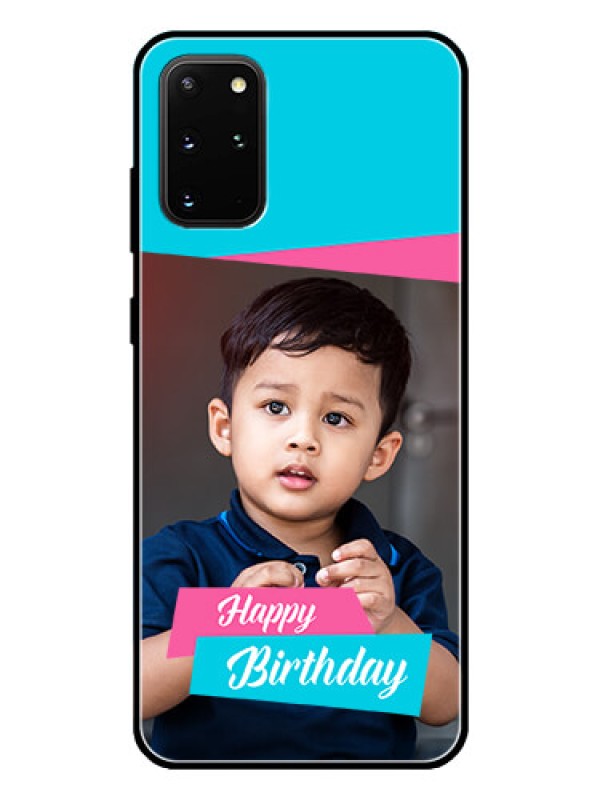 Custom Galaxy S20 Plus Personalized Glass Phone Case  - Image Holder with 2 Color Design